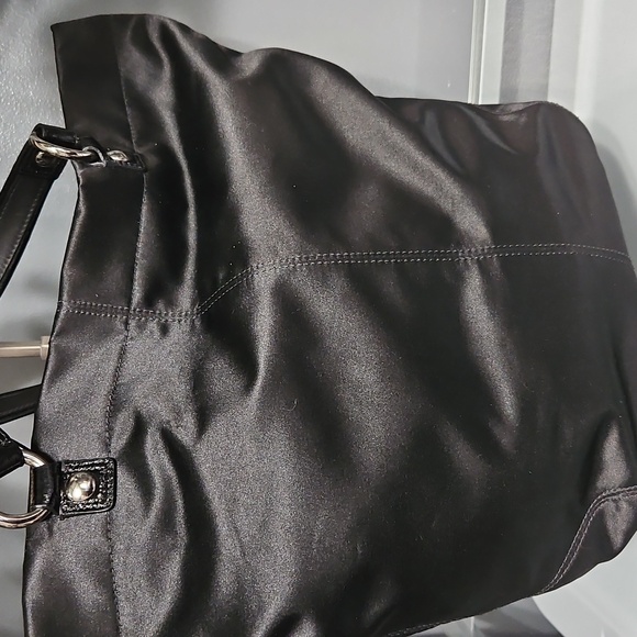 Coach Limited Edition Holiday Black Sateen Rhinestone Tote - Picture 6 of 9